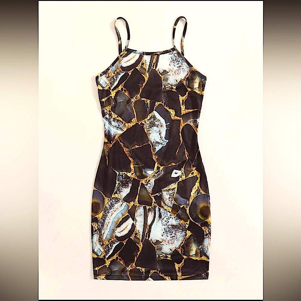 Shein marble print dress